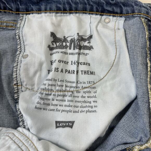 Mens Levi's 505 Straight Leg Jeans Blue Medium Wash Denim Pants sz 38x30 Classic - Picture 13 of 14